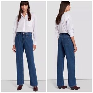 •7 FOR ALL MANKIND• Tess High Rise Straight Leg Trouser Jeans Dolly Wash Size 29